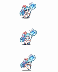 도트 + 스파인 캐릭터